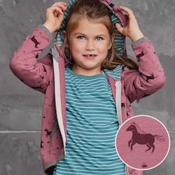 Kapuzen Sweatjacke Pferd pink