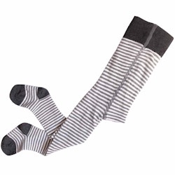 Jungen Strumpfhose geringelt hellgrau