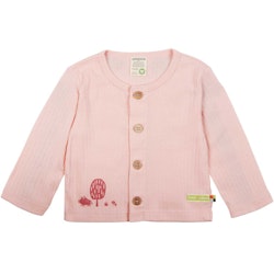 Leichte Strickjacke Rippe rostorange