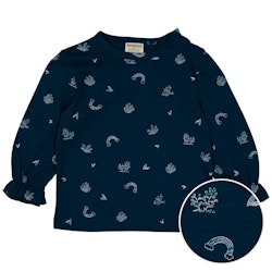 Lockeres Langarmshirt leicht hellblau