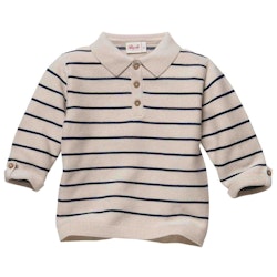 Edler Kragen Strickpullover beige