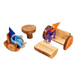 Wohnzimmer Puppenhaus 4tlg. Sofa 10 x 5 x 5 cm
