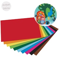 Tonpapier bunt DIN A4 Block 20 Blatt recycelt