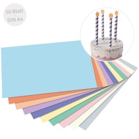Recycelter Fotokarton pastell DIN A4 50 Blatt