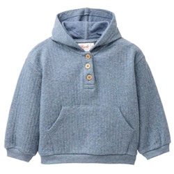 Weicher Sweat Hoodie petrol gestreift