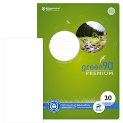 Staufen Green Schulheft blanko – Lineatur 20, DIN A4