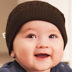 Warme Strick Beanie indigo