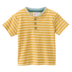 Leichtes Henley T-Shirt Ringel terrakotta