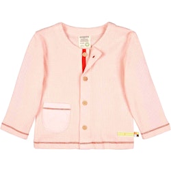 Leichte Strickjacke Waffelstruktur in rosé