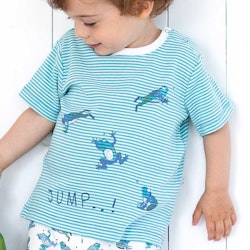 T-Shirt Ringel Frösche seegrün