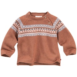 Strickpullover Norweger-Muster indigoblau