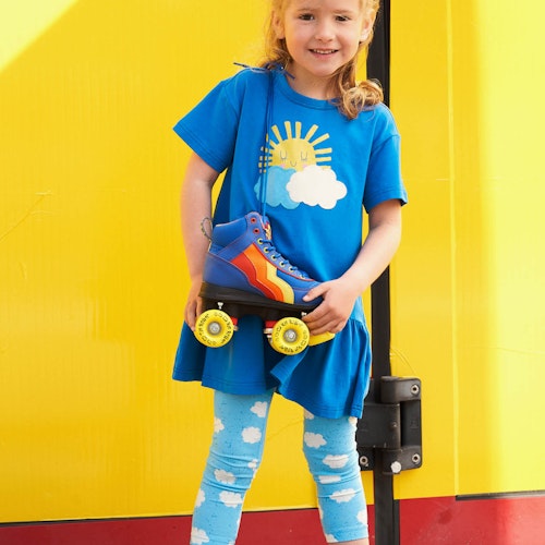 Luftiges Kurzarmkleid Sonne