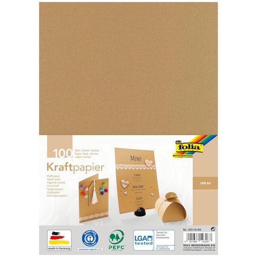 Kraftpapier DIN A4 100 Blatt beige