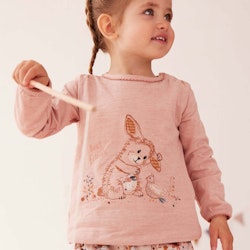 Weiches Langarmshirt Vogel flieder