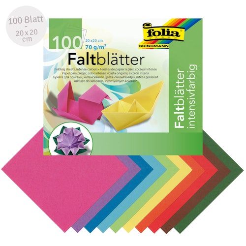 Faltblätter für Origami 20x20 cm 100 Blatt