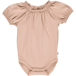 Kurzarmbody Rüschenärmel rose
