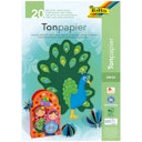 Vorschaubild Tonpapier bunt DIN A4 Block 20 Blatt recycelt