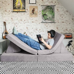 Funzy Spielsofa 4-teilig Grau