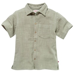 Leichtes Musselin Hemd kurzarm khaki