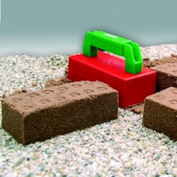 Backsteinform Sandspielzeug grüner Griff