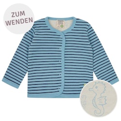 Gestreifte Wendejacke altrosa