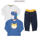 Vorschaubild Warmer Stepp Pullover mit Fuchs-Aufnäher
