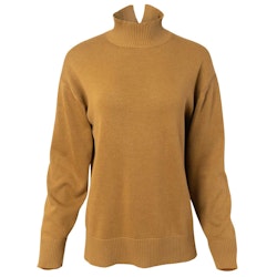 Weicher Damen Rollkragen Pulli senfgelb