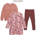 Vorschaubild Langarm Sweatkleid Blumen