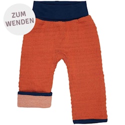 Dehnbare Strick Wendehose rostrot