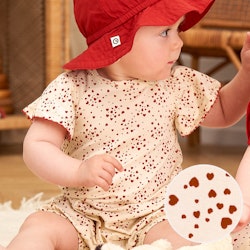 Edler Beachbody Herzchen creme-rot