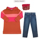 Vorschaubild Sweatkleid Kapuze Colour-Blocking
