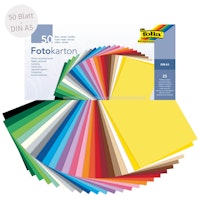 Recycelter Fotokarton bunt DIN A5 50 Blatt